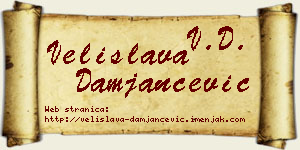 Velislava Damjančević vizit kartica